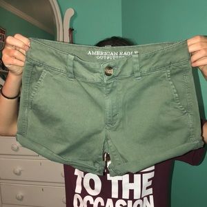 Olive green shorts